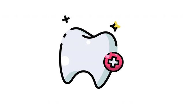 Doctor icon with white molar tooth and medical cross. Suitable for dental, health, medical websites, and healthcarerelated designs.