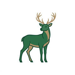 Obraz premium deer silhouette vector