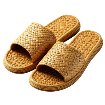 Woven Straw Slippers for Casual Comfort and Home Wear