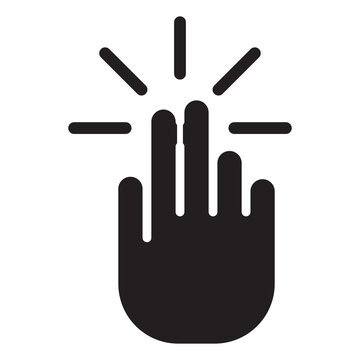 Touch click feedback gesture icon for app