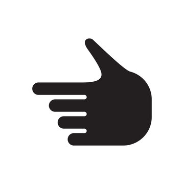 Hand side point gesture icon for navigation