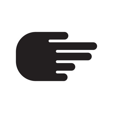 Horizontal swipe hand gesture icon for screen