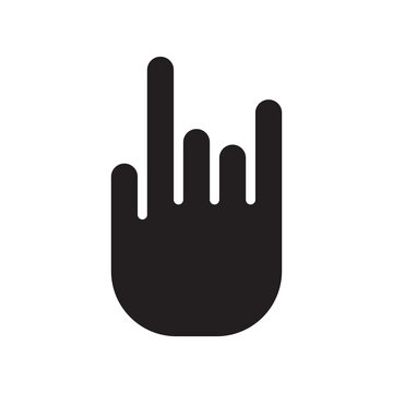 Rock sign hand gesture icon vector glyph