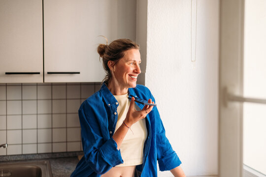 Pretty woman talking on smartphone