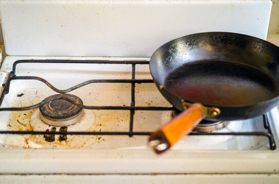 dirty gas stove