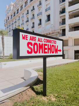 We are all connected somehow sign in Cannes France