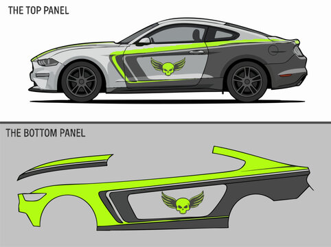 Custom Painted Sports Car Side Panels