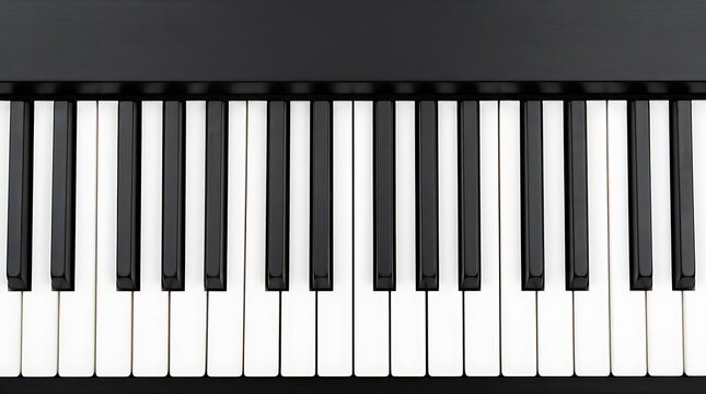 piano keys close up