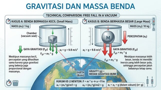 Professional of Gravitational Acceleration on Objects with Different Masses in a Vacuum Chamber