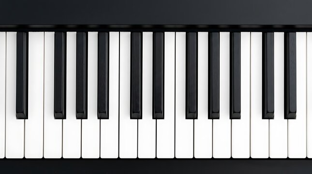 piano keys close up