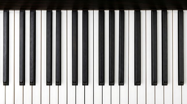 piano keys close up