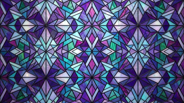 Abstract kaleidoscope pattern with vibrant blue purple and pink hues