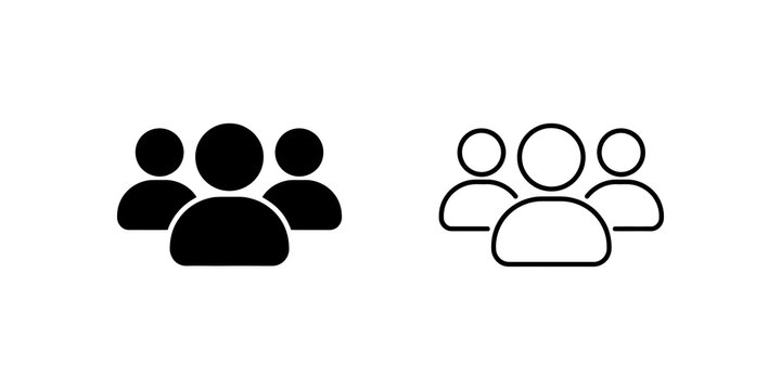 People group profile icon set showing black user avatars for community.