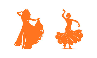 Fototapeta premium South asian woman performing traditional dance in isolated cutout