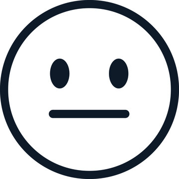 neutral emoticon face emoji with a straight mouth