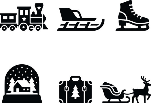 Shopping Icons Set Vector Illustration with Transport Vehicles, Delivery Truck, Train, Car, Tractor, Crane and Construction Machinery Symbols