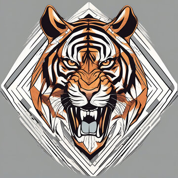 Vector illustration of a tiger's head