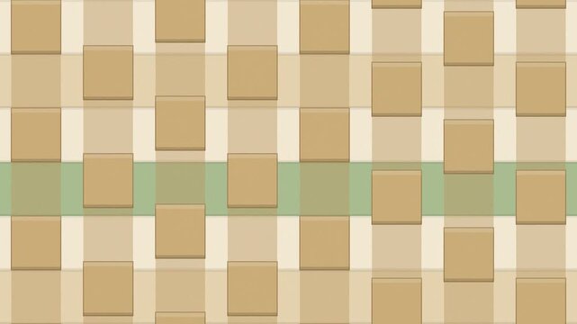 Colorful woven bands interlacing in an endless seamless textile pattern loop animation