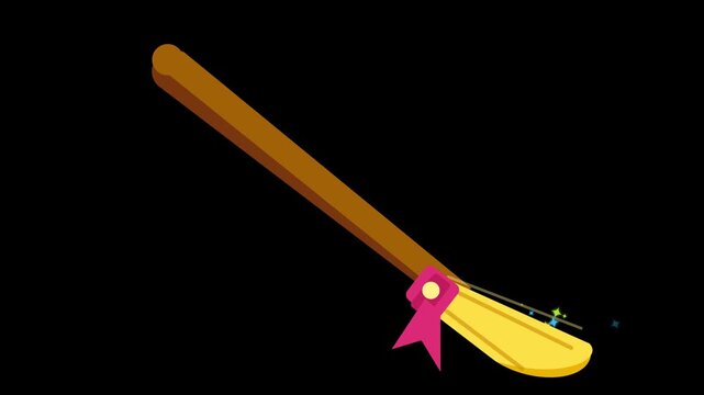 A cartoon illustration of a butter knife with a pink ribbon.