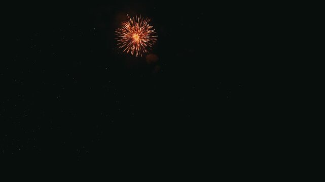 Massive Fireworks Show With Colorful Light Trails
