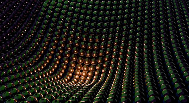 Golden Glow in a Curving 3D Sphere Field