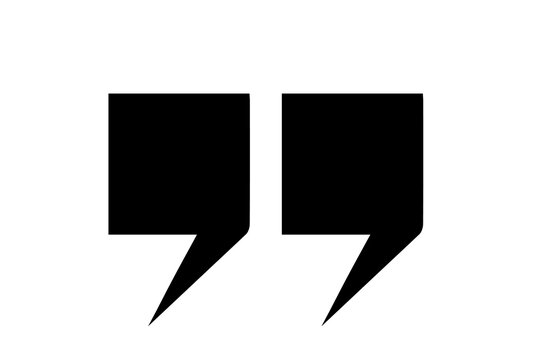 Double quotation marks isolated on transparent background cutout graphic asset