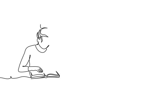 Book woman line read girl continuous student outline art illustration. Drawing line woman book child newspaper vector group graphic happy one teacher park curiosity people library relax sketch summer.