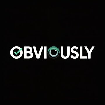 Obviously Checkmark Eye Black T-Shirt Graphic
