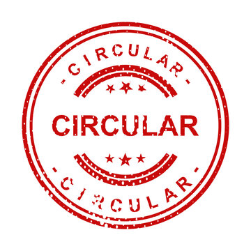 Red circular stamp with text and stars illustration