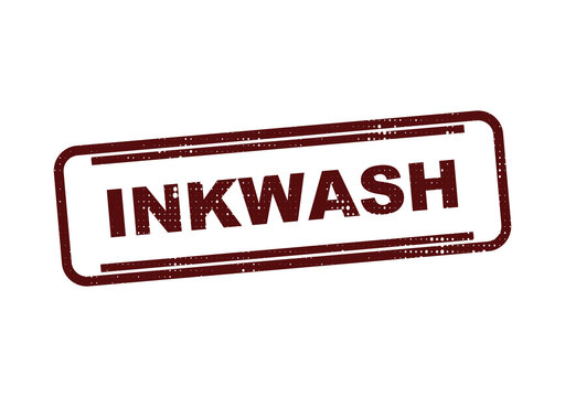 Red inkwash stamp with text inkwash on white background Vector, illustration