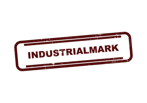 Red industrial mark stamp with word industrialmark Vector, illustration