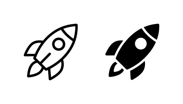 Rocket icon, solid for app and web