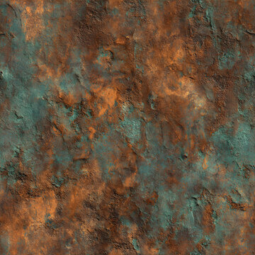 Copper Patina Heavy Patina Seamless Texture