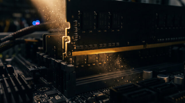Installing ram memory stick into motherboard slots