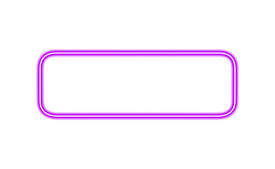 Glowing purple neon frame isolated on transparent background © Imran