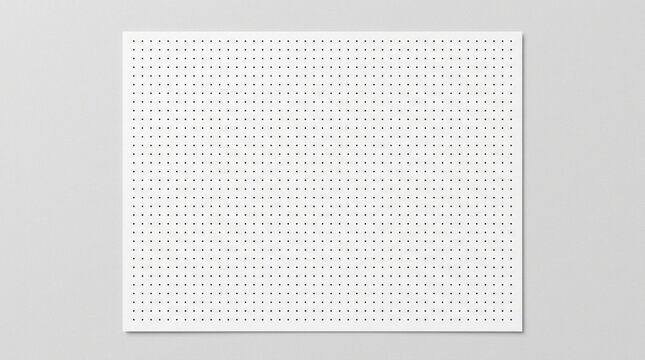 White pegboard with black holes, minimalist background, clean design