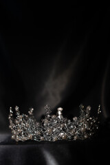 Fantasy Crown with Pearls and Silver Details, Elegant Royal Headpiece. © Elina Leonova