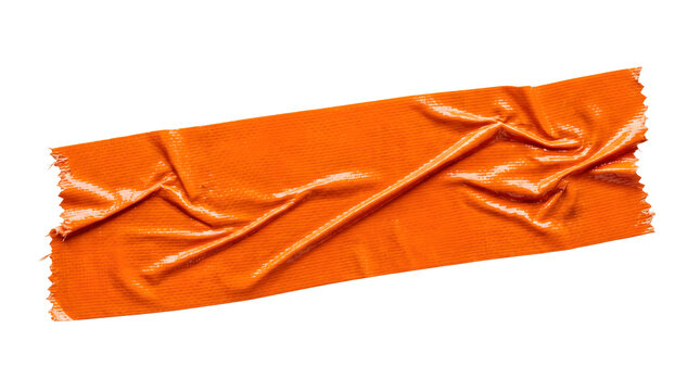 Orange adhesive duct tape texture for creative design industrial repair and packaging decoration.