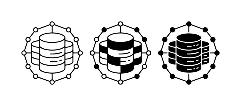 Database icon, glyph for app and web