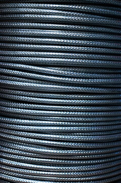 Industrial Coiled Steel Wire Cable Roll Texture