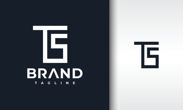 initial letter monogram TS logo
