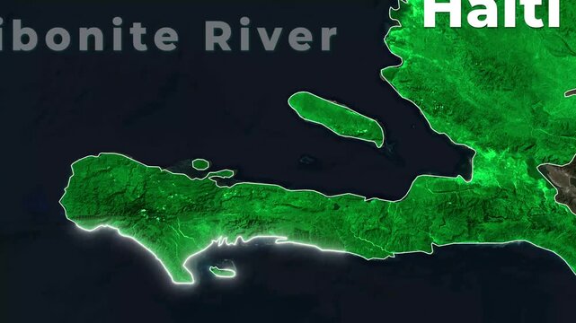 Haiti Map Animation Highlighting Sud Department with Location Pin