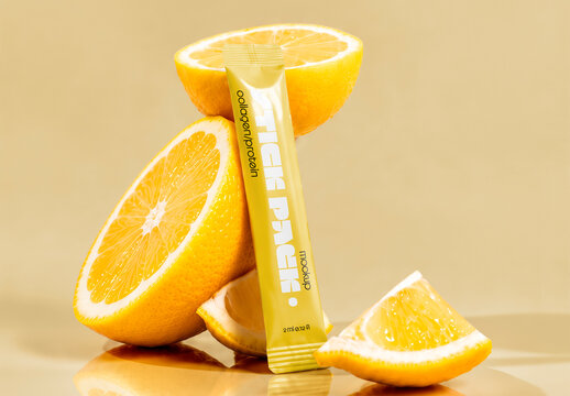Lemons with Stick Pack Mockup