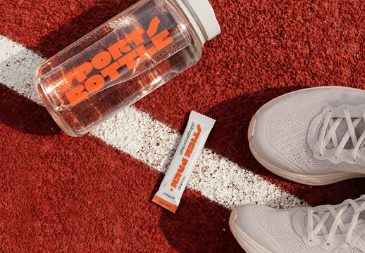Sport Bottle and Stick Pack Mockup