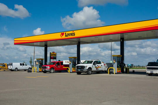 Love's Gas Station Exterior and Trademark Logo
