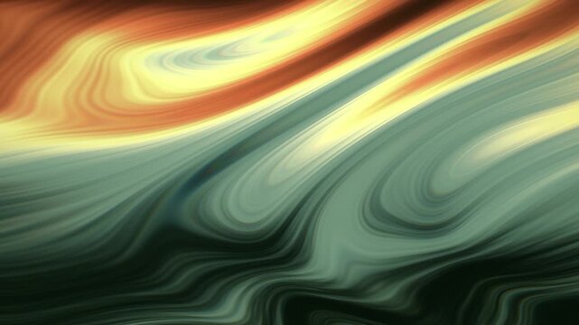 Flowing liquid contour gradient in sage green and copper