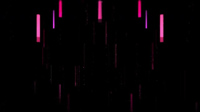VJ Loop Neon Light Bars Motion Graphic Reacting to Music Equalizer Video Background