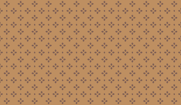 Patr&oacute;n geom&eacute;trico vintage fondo color caramelo con granos de caf&eacute; y textura