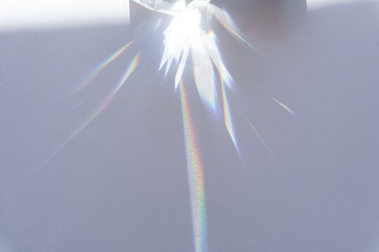 Prism rainbow light refraction overlay background for aesthetic branding mockups