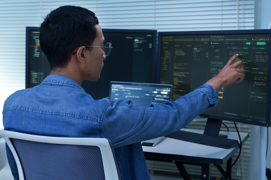 Programmer Analyzing Code and Artificial Intelligence Systems